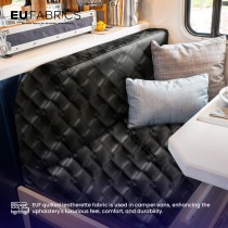 Quilted Fabric Leatherette Double Diamond Design 1