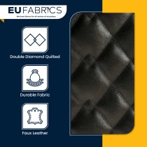 Quilted Fabric Leatherette Double Diamond Design 1