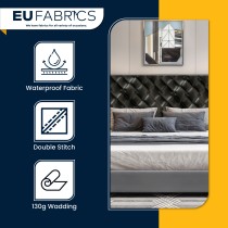 Quilted Fabric Leatherette Double Diamond Design 1