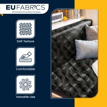 Quilted Fabric Leatherette Double Diamond Design 1