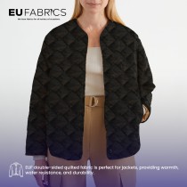 Double Sided Waterproof 4oz Quilted Fabric Black