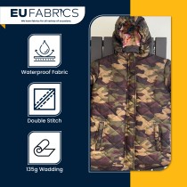 Double Sided Waterproof 4oz Quilted Fabric Black