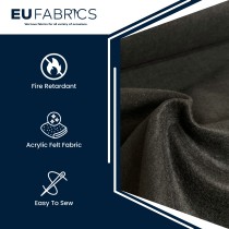2mm Fire Retardant Acrylic Felt Grey