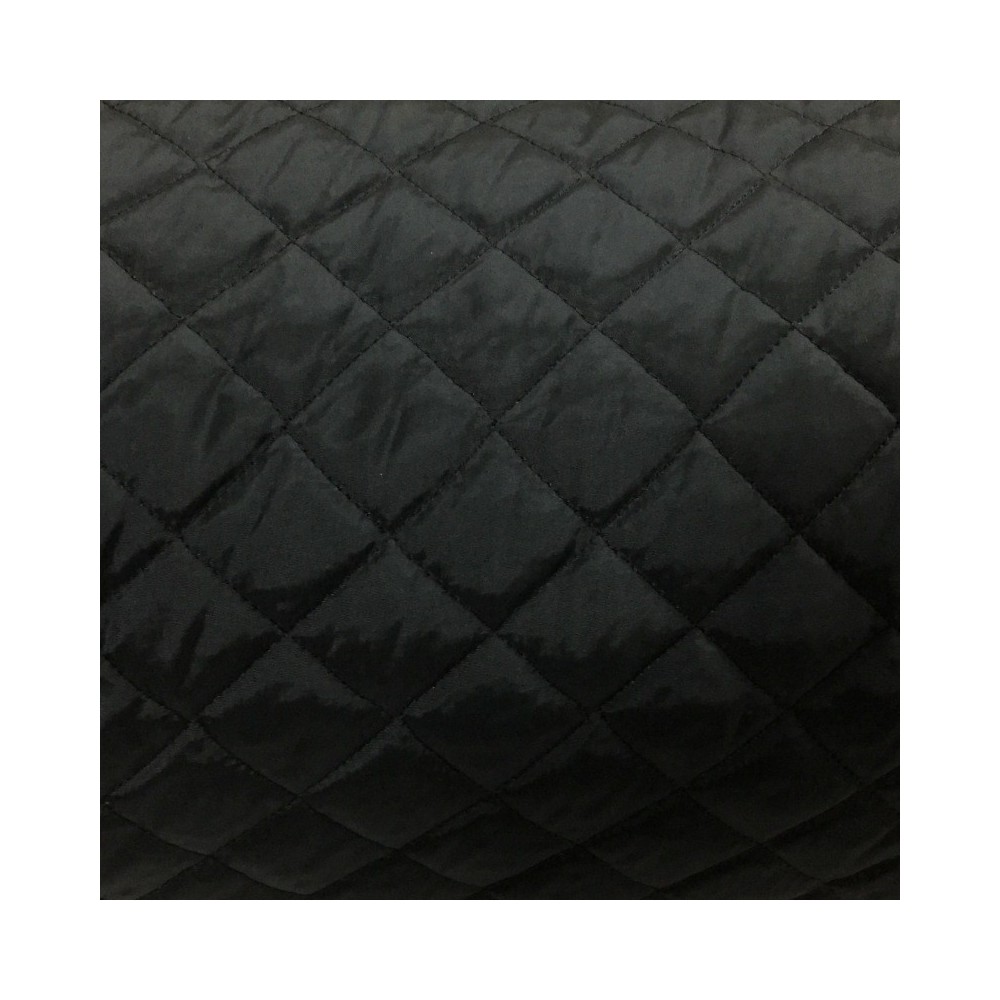 Quilted Fabric Viscose Black