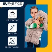 14mm Pile Fur Fabric Malt