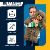 14mm Pile Fur Fabric Malt