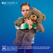 14mm Pile Fur Fabric Malt