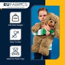 14mm Pile Fur Fabric Malt