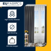 Fire Retardant Venus Blackout Wide Width Black