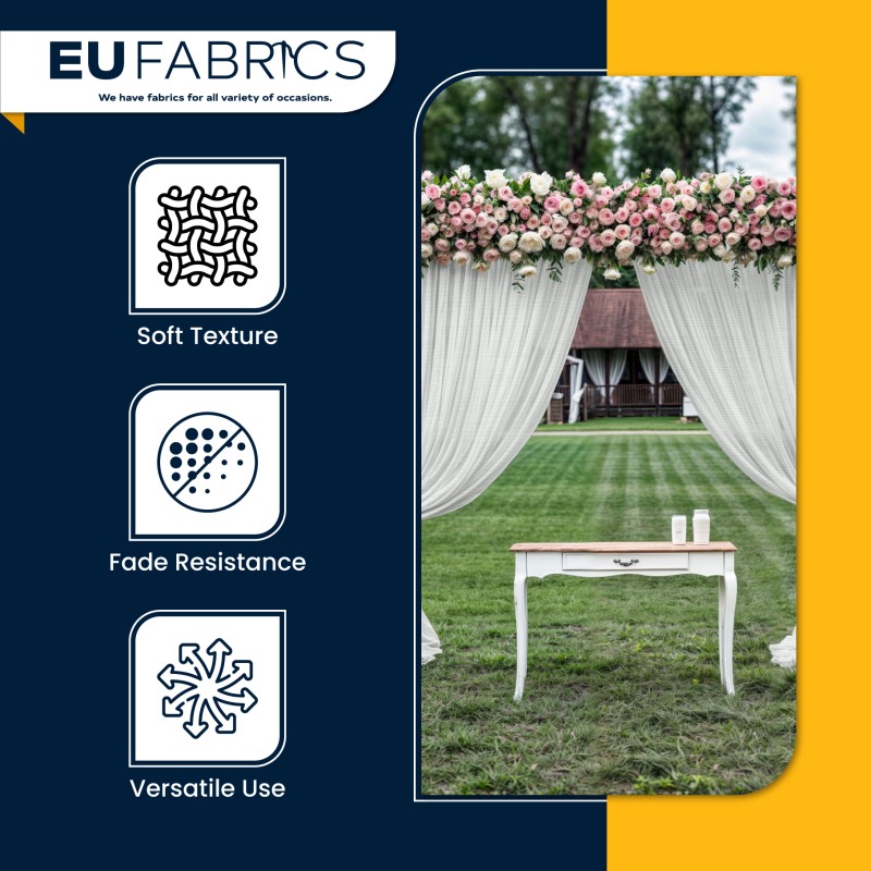 Fire Retardant Trevira Marquee Lining White1