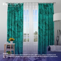 FIRE RETARDANT CRUSHED VELVET FABRIC Premium Soft Curtains Material Dress 150CM Lime