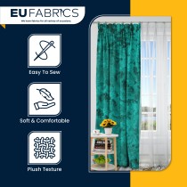 FIRE RETARDANT CRUSHED VELVET FABRIC Premium Soft Curtains Material Dress 150CM Lime