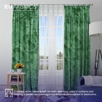 FIRE RETARDANT CRUSHED VELVET FABRIC Premium Soft Curtains Material Dress 150CM Lime