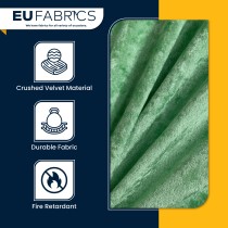 FIRE RETARDANT CRUSHED VELVET FABRIC Premium Soft Curtains Material Dress 150CM Lime