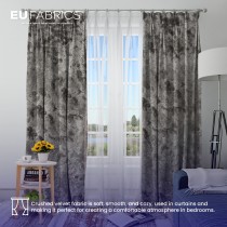 FIRE RETARDANT CRUSHED VELVET FABRIC Premium Soft Curtains Material Dress 150CM Lime