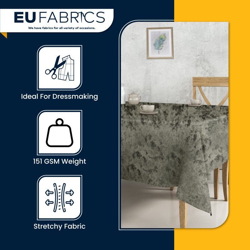 FIRE RETARDANT CRUSHED VELVET FABRIC Premium Soft Curtains Material Dress 150CM Lime
