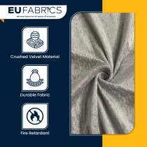 FIRE RETARDANT CRUSHED VELVET FABRIC Premium Soft Curtains Material Dress 150CM Lime