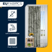 FIRE RETARDANT CRUSHED VELVET FABRIC Premium Soft Curtains Material Dress 150CM Lime