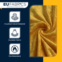 FIRE RETARDANT CRUSHED VELVET FABRIC Premium Soft Curtains Material Dress 150CM Lime