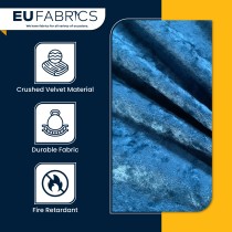 FIRE RETARDANT CRUSHED VELVET FABRIC Premium Soft Curtains Material Dress 150CM Lime