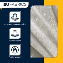 FIRE RETARDANT CRUSHED VELVET FABRIC Premium Soft Curtains Material Dress 150CM Lime