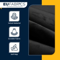Fire Retardant Upholstery Velvet Black 1