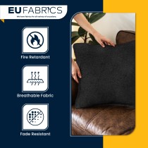 Fire Retardant Upholstery Velvet Black 1