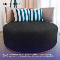 Fire Retardant Upholstery Velvet Black 1
