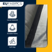 Fire Retardant Upholstery Velvet Black 1