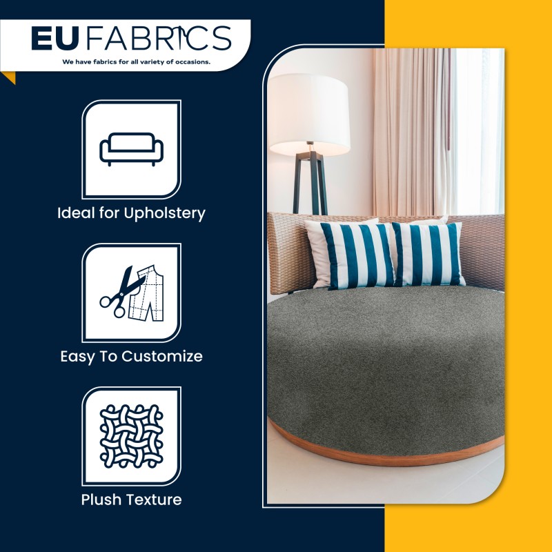 Fire Retardant Upholstery Velvet Black 1