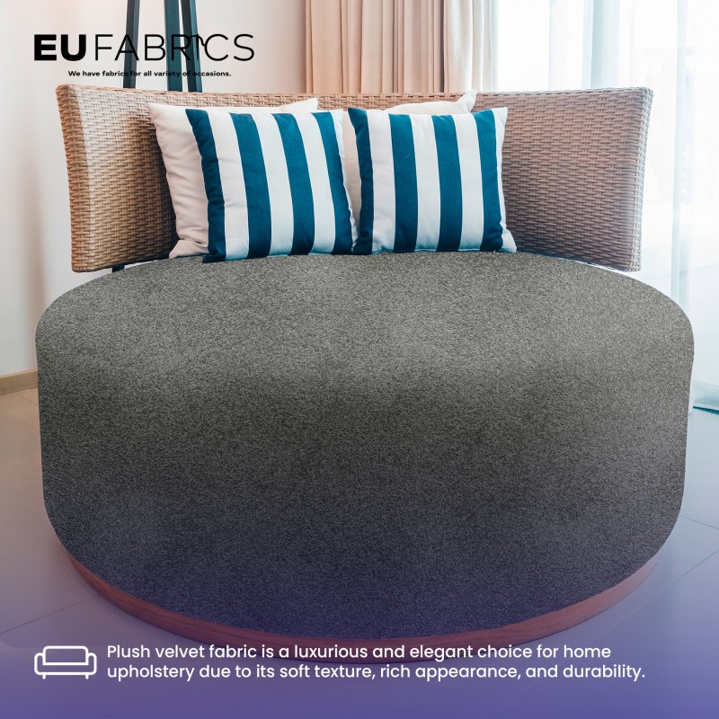 Fire Retardant Upholstery Velvet Black 1