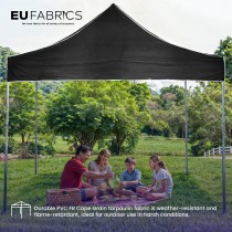 Tarpaulin 610 GSM PVC FR PVC Cape Grain Black 