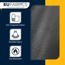 Tarpaulin 610 GSM PVC FR PVC Cape Grain Black 