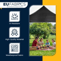 Tarpaulin 610 GSM PVC FR PVC Cape Grain Black 