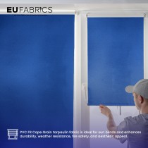 Tarpaulin 610 GSM PVC FR PVC Cape Grain Black 