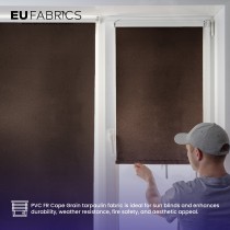 Tarpaulin 610 GSM PVC FR PVC Cape Grain Black 