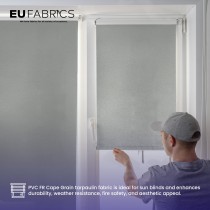 Tarpaulin 610 GSM PVC FR PVC Cape Grain Black 