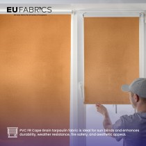 Tarpaulin 610 GSM PVC FR PVC Cape Grain Black 