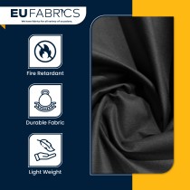 Fire Retardant Polycotton Sheeting Fabric Black 3