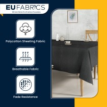 Fire Retardant Polycotton Sheeting Fabric Black 3