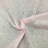 3 Hole Broderie Anglaise Fabric Pink