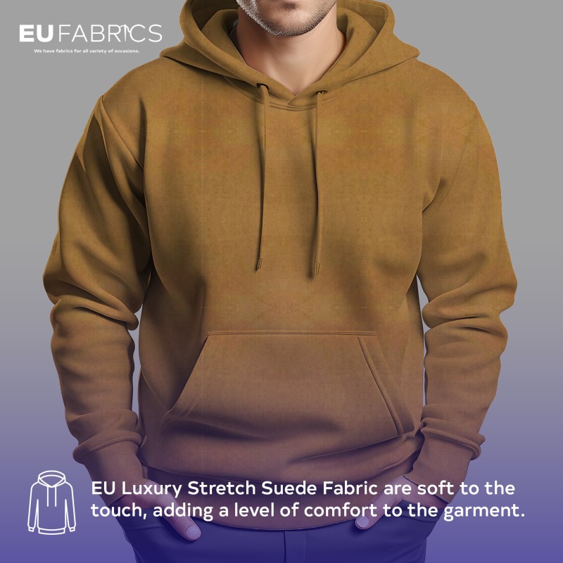 Stretch Suede Fabric Tobacco
