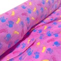 Soft Polar Fleece Footprints and Handprints Design Fabric
