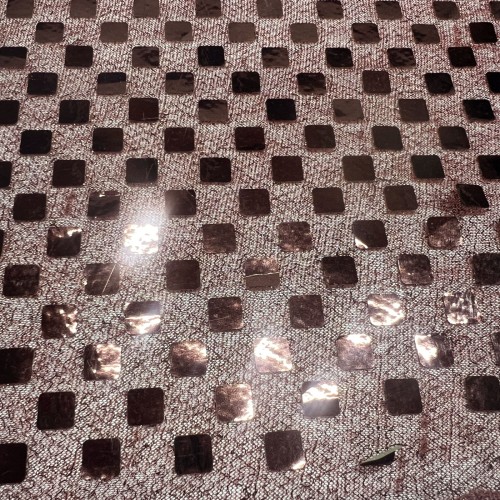 Square Sequin Fabric Brown1