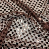 Square Sequin Fabric Brown2