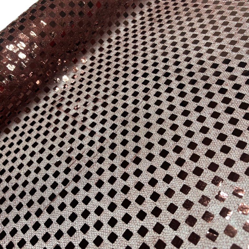 Square Sequin Fabric Brown4