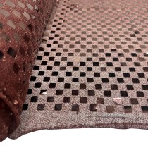 Square Sequin Fabric Brown5