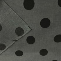 Polycotton Polka Dot Fabric Silver/black4