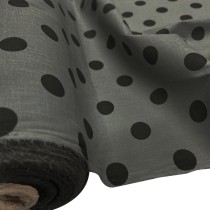 Polycotton Polka Dot Fabric Silver/black5