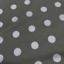 Polycotton Polka Dot Fabric Silver/White3